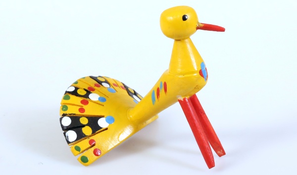 Ptáček skašovského hračkáře Josefa Maška z 80. let 20. století. Foto: Alžběta Kumstátová, Národní muzeum